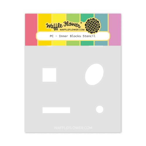 Waffle Flower - Postage Collage Inner Blocks Stencil