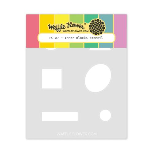Waffle Flower - Postage Collage A7 Inner Blocks Stencil