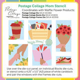 Waffle Flower - Postage Collage Mom Stencil