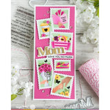 Waffle Flower - Postage Collage Mom & Dad Details Stamp Set