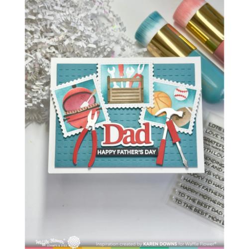 Waffle Flower - Print Dad Word Die