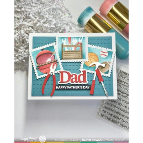 Waffle Flower - Print Dad Word Die