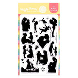 Waffle Flower - Postage Collage Mom Silhouettes Stamp Set