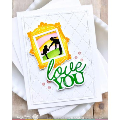 Waffle Flower - Postage Collage Mom Silhouettes Stamp Set
