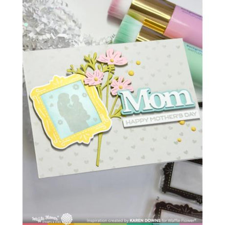 Waffle Flower - Postage Collage Mom Silhouettes Stamp Set