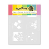 Waffle Flower - Square Postage Daffodil Stencil