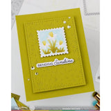 Waffle Flower - Square Postage Daffodil Stencil