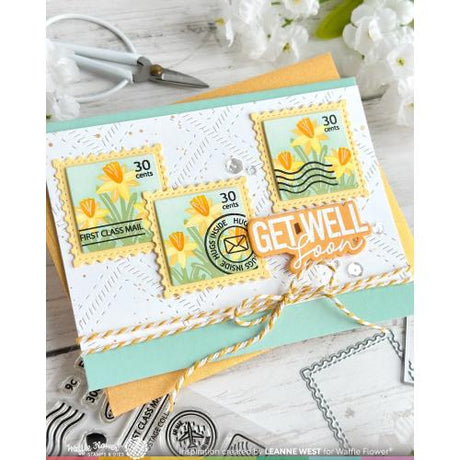 Waffle Flower - Square Postage Daffodil Stencil