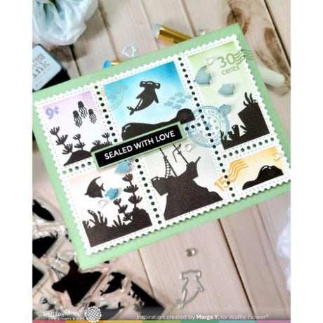 Waffle Flower - Postage Collage Coral Reef Silhouettes Die
