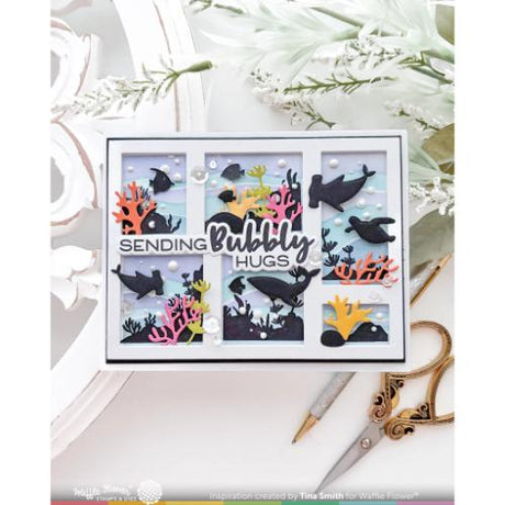 Waffle Flower - Postage Collage Coral Reef Silhouettes Die