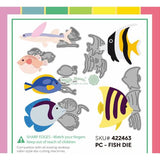 Waffle Flower - Postage Collage Fish Die
