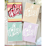 Waffle Flower - Waving Hello Word Die