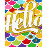 Waffle Flower - Waving Hello Word Die
