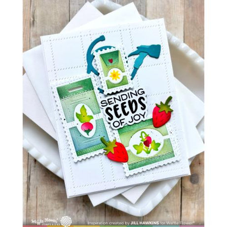 Waffle Flower - Postage Collage Seeds Details Die