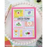 Waffle Flower - Postage Collage Seeds Stencil