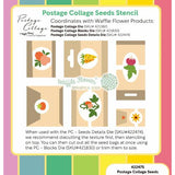 Waffle Flower - Postage Collage Seeds Stencil
