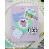 Waffle Flower - Square Postage - Pansy Stencil