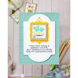 Waffle Flower - Square Postage - Pansy Stencil