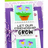 Waffle Flower - Square Postage - Pansy Stencil