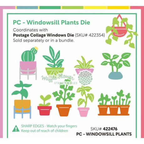 Waffle Flower - Postage Collage Windowsill Plants Die