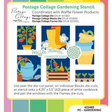 Waffle Flower - Postage Collage Gardening Stencil