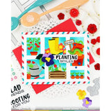 Waffle Flower - Postage Collage Gardening Stencil