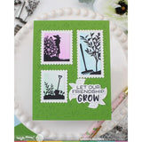 Waffle Flower - Postage Collage Garden Silhouettes Stamp Set