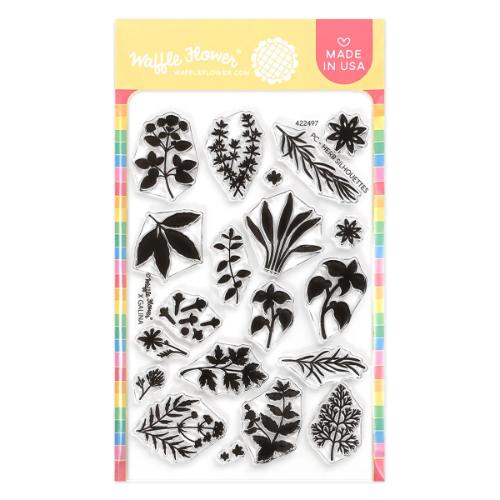 Waffle Flower - Postage Collage Herb Silhouettes Stamp Set
