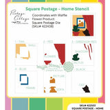 Waffle Flower - Square Postage Home Stencil