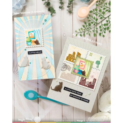 Waffle Flower - Square Postage Home Stencil