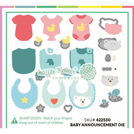 Waffle Flower - Baby Announcement Die