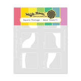 Waffle Flower - Square Postage - Wave Stencil