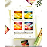 Waffle Flower - Square Postage - Wave Stencil