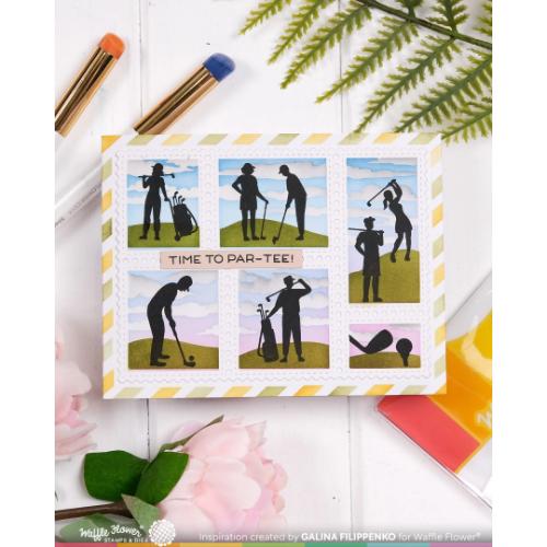 Waffle Flower - Postage Collage Golf Silhouettes Stamp Set