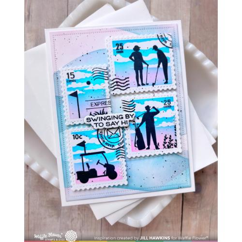 Waffle Flower - Postage Collage Golf Silhouettes Stamp Set