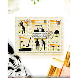Waffle Flower - Postage Collage Golf Silhouettes Stamp Set