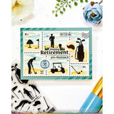 Waffle Flower - Postage Collage Golf Silhouettes Stamp Set