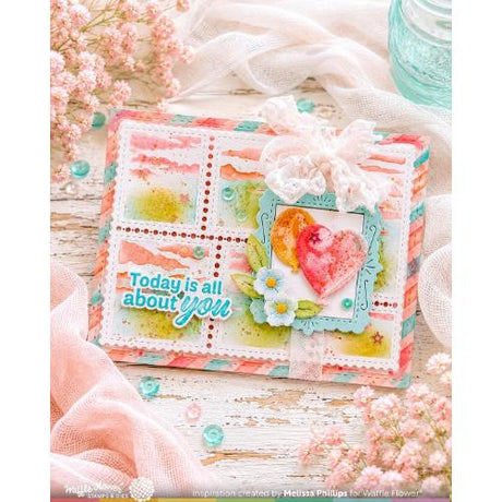 Waffle Flower - Postage Collage Airmail Stencil