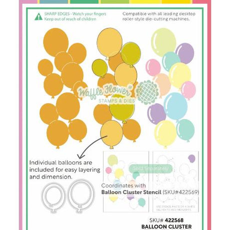 Waffle Flower - Balloon Cluster Die