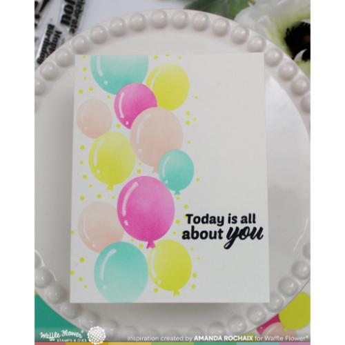 Waffle Flower - Balloon Cluster Stencil for A2 A6 A7