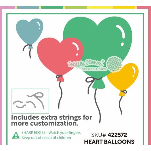 Waffle Flower - Heart Balloons Die