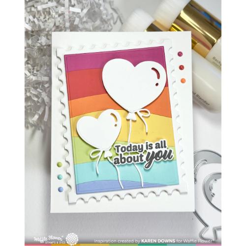 Waffle Flower - Heart Balloons Die