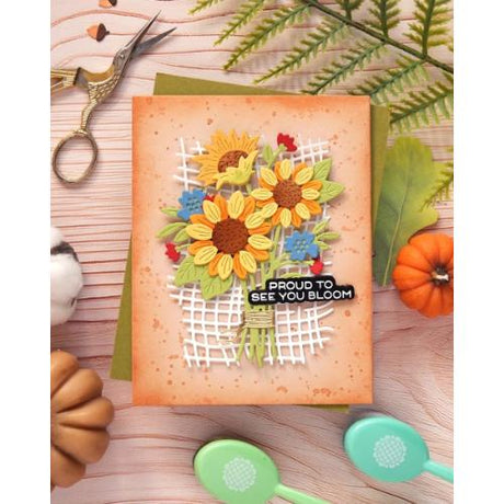 Waffle Flower - Burlap Die