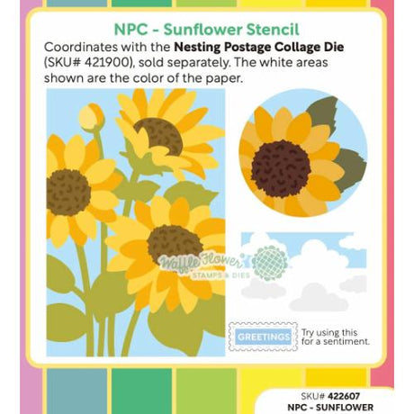 Waffle Flower - NPC Sunflower Stencil