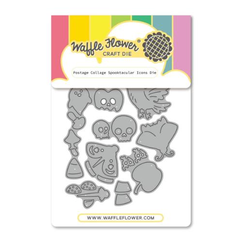 Waffle Flower - Postage Collage Spooktacular Icons Die