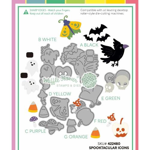 Waffle Flower - Postage Collage Spooktacular Icons Die