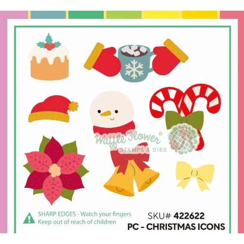 Waffle Flower - Postage Collage Christmas Icons Die