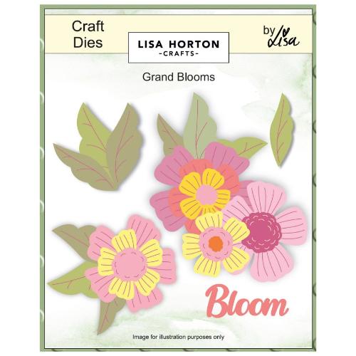 Lisa Horton Crafts Die Set-Grand Blooms Layered Florals