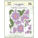 Lisa Horton Crafts Plate Die Set-Cosmo Flourish Floral
