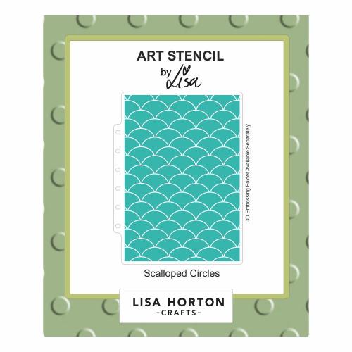 Lisa Horton Crafts Layering Stencil 5"x7" Scalloped Circles
